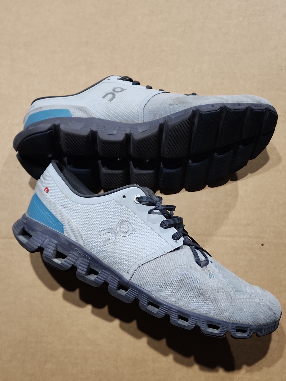On Cloud X 3, Grey, Mens Running Shoes Sz 12